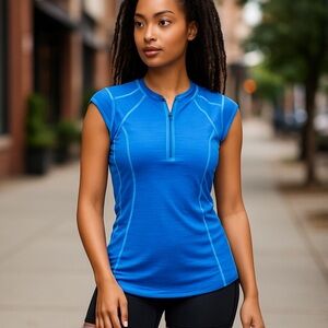 Athleta Polyester Small Zip Top